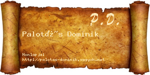 Palotás Dominik névjegykártya