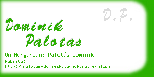 dominik palotas business card